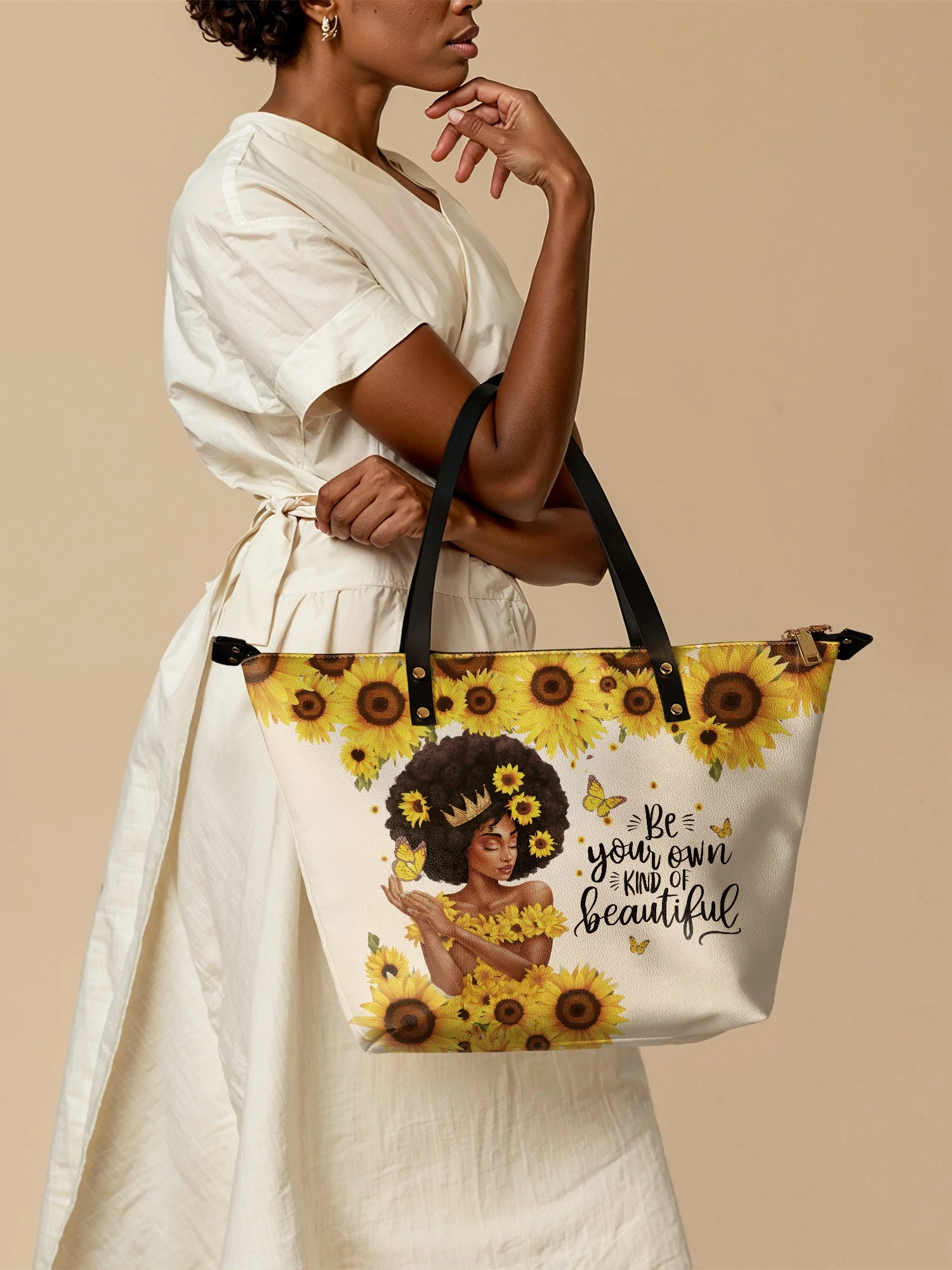 "Zuriya" Leather Tote Bag - Image 3